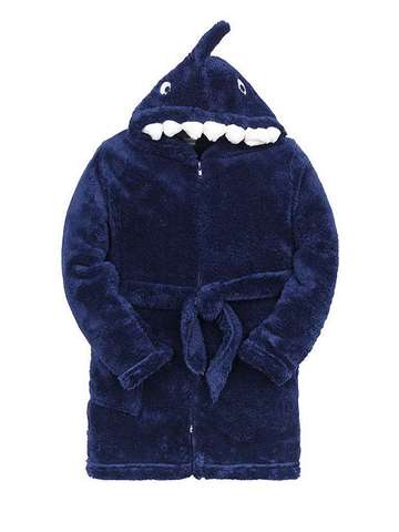 Махровый халат для мальчика темно-синий C191
