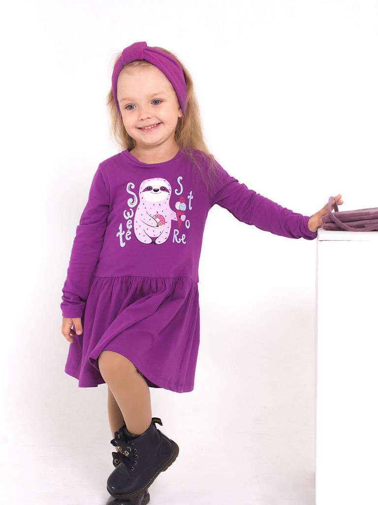 Платье для девочки фиолетовый  8198