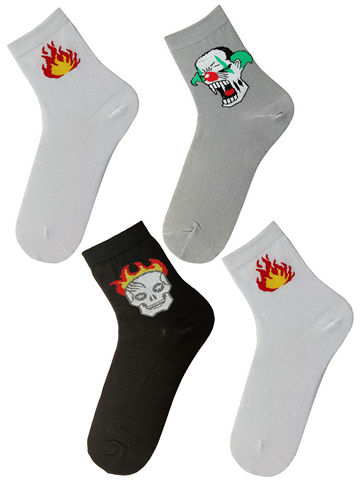 JKMNG07 Комплект носков для мальчиков 4 пары МИКС-белый_серый_черный