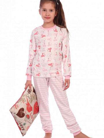 Пижама для девочки розовый ПЖ-20