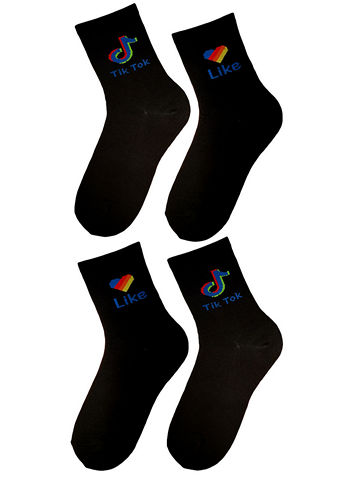 JKMNG07 Комплект носков для мальчиков 4 пары Лайк-черный