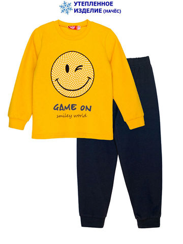 92156 Пижама для мальчика желтый_темно-серый