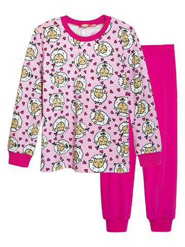 91133 Пижама для девочки розовый_малиновый