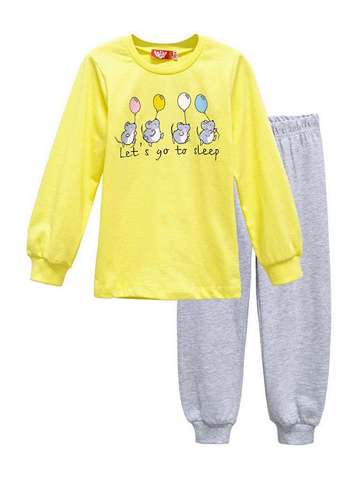 Пижама для детская желтый_серый  9190    