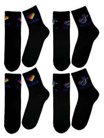JKMNG02 Комплект носков 4 пары для мальчика ЧЕРНЫЕ