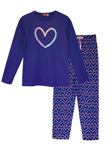 91164 Пижама для девочки фиолетовый