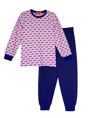 91160 Пижама для девочки розовый_фиолетовый