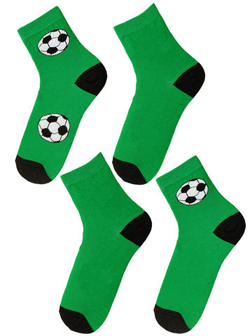 JKBNG07 Комплект мужских носков 4 пары Мячи-зеленый