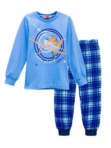 Пижама для мальчика голубой_темно-синий  9274    
