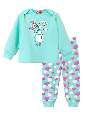 Пижама для девочки мятный  9194