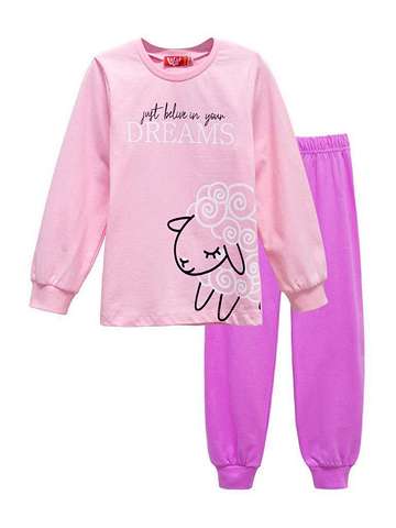 Пижама для девочки светло-розовый_лиловый  9188    