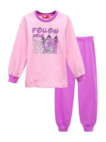 Пижама для девочки светло-розовый_лиловый  9191    