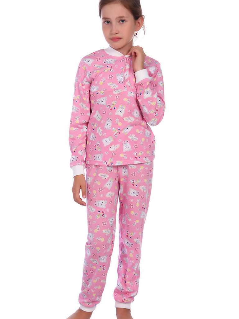 Пижама для девочки розовый ПЖ-03